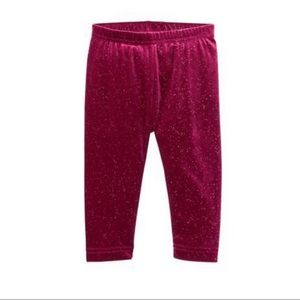 GYMBOREE WINTER STAR RASBERRY SPARKL LEGGINGS(NWT